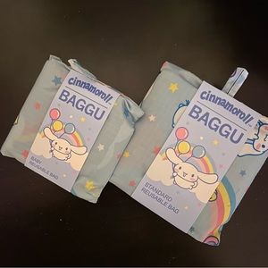 NWT Cinnamoroll Hello Kitty x Baggu Reusable Standard and Baby Bags Bundle